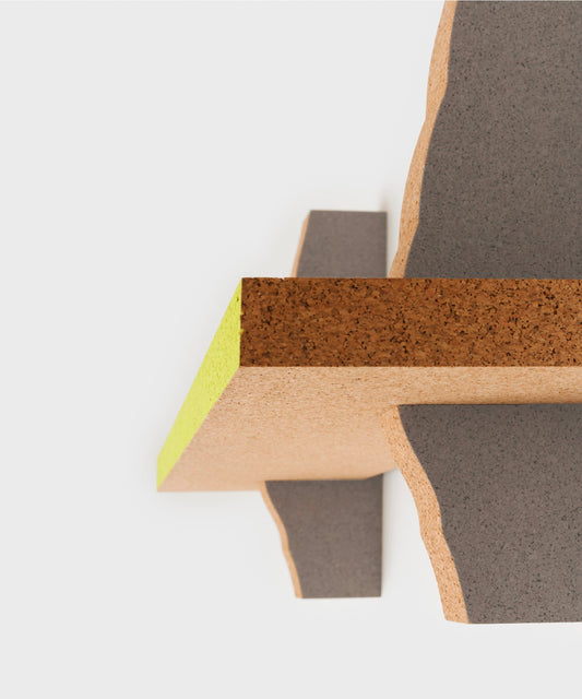 Horizon floating shelf, yellow