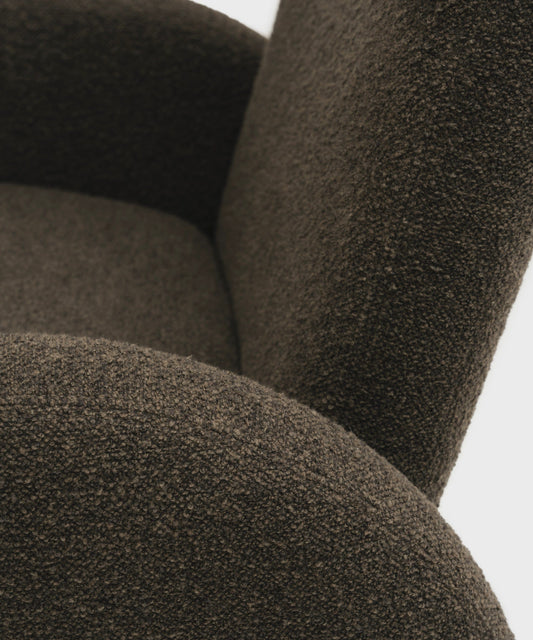 Potiron armchair - boucle brown