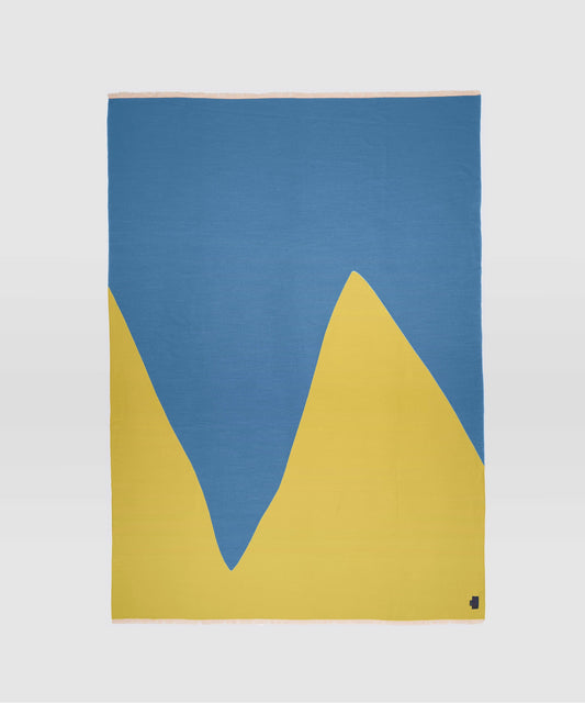 Contrepoint plaid, blue/ochre