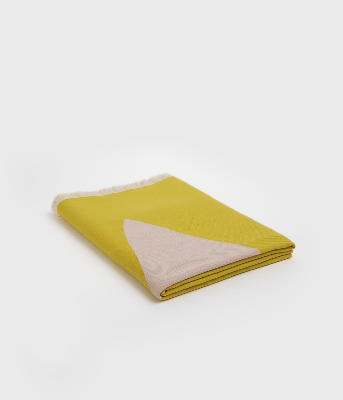 plaid contrepoint rose et ocre plié