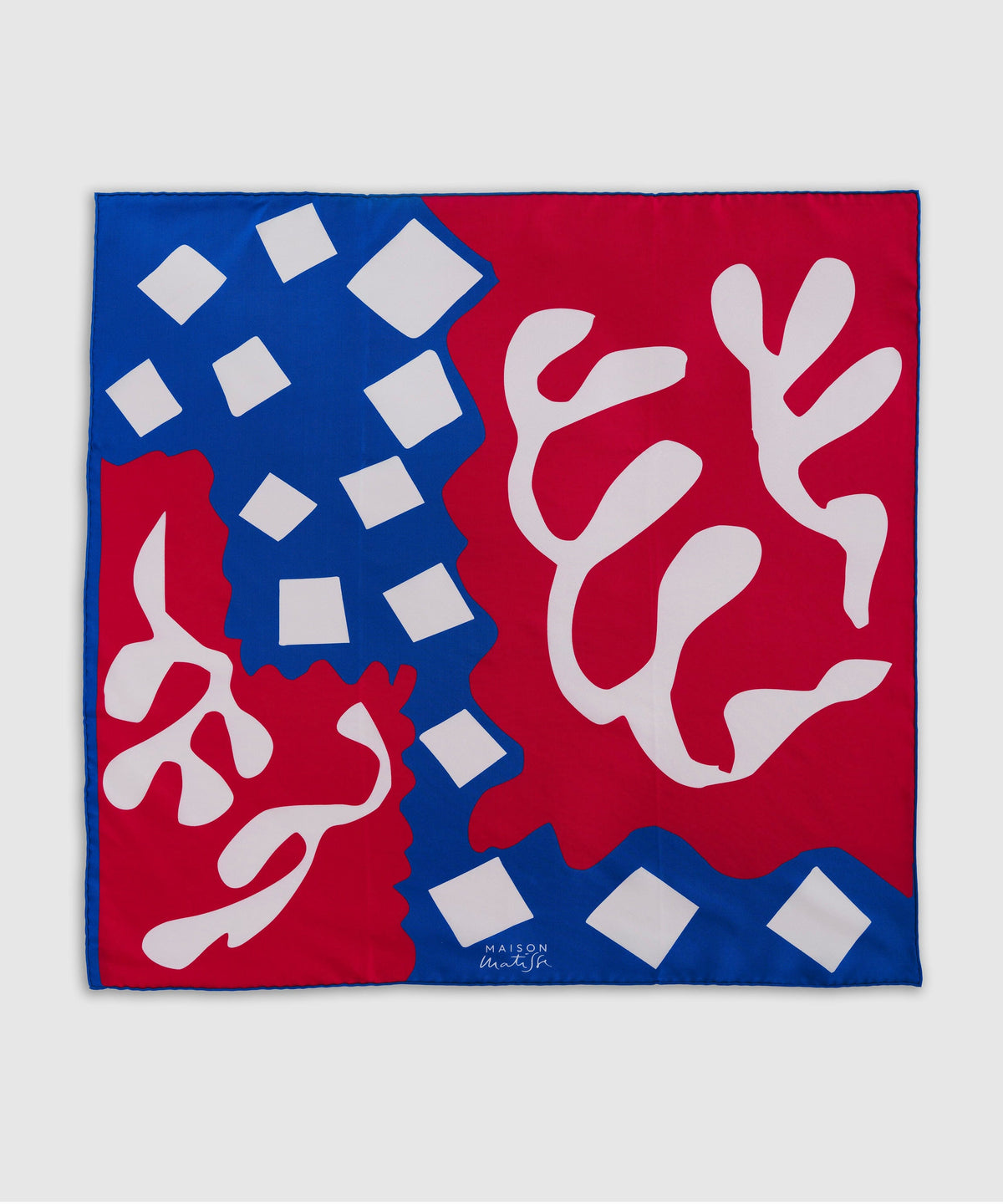 Carré de soie L'Automne, roulotté à la main