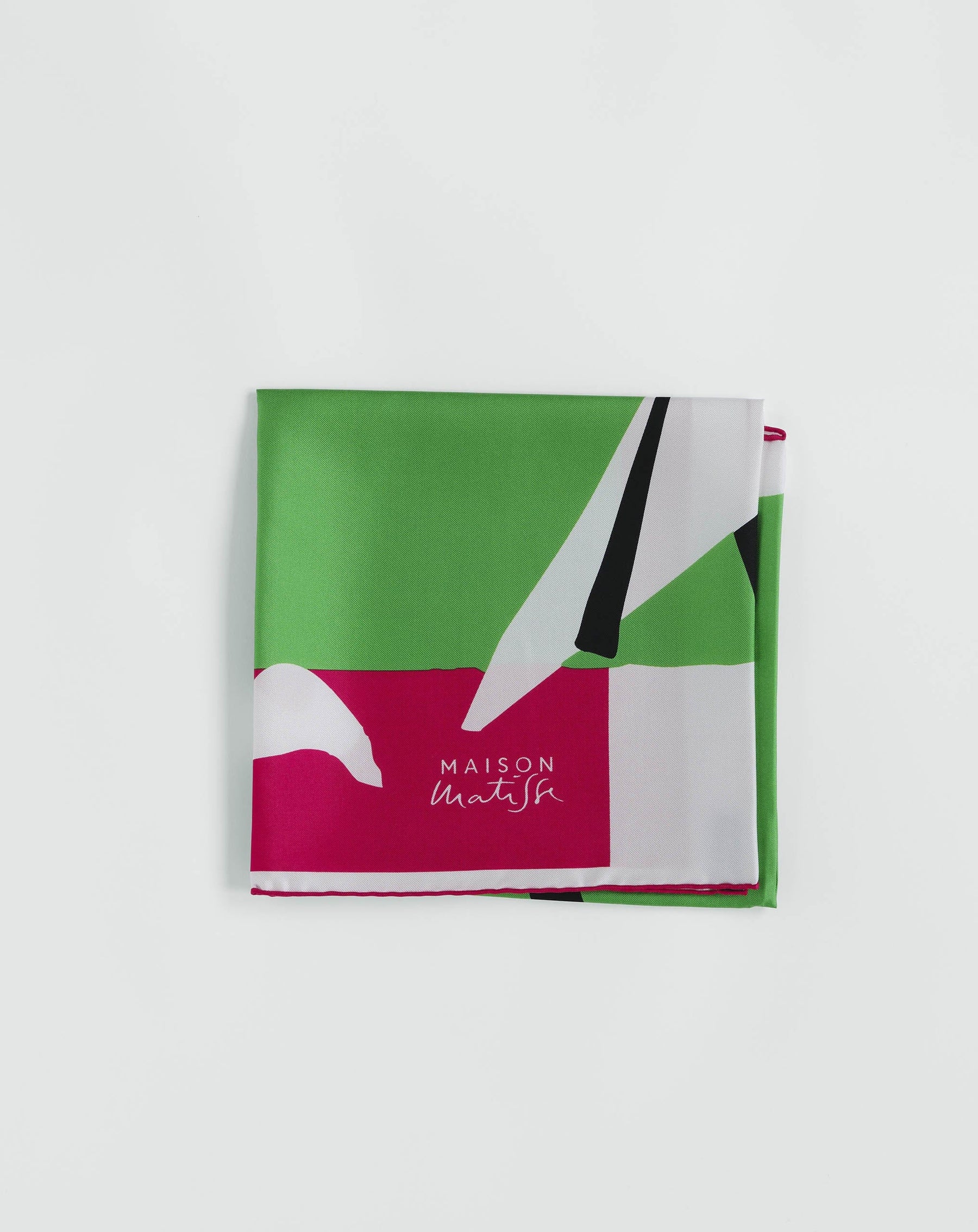 Carré de soie L'Eté, roulotté à la main