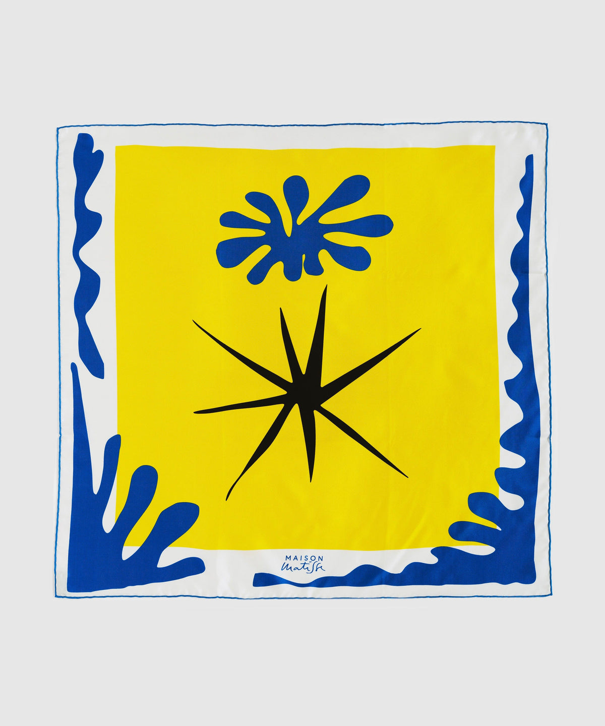 Carré de soie Le Printemps, roulotté à la main