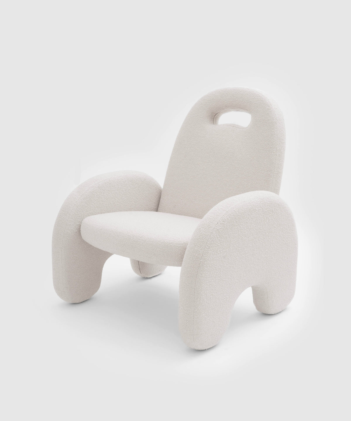 Fauteuil Potiron - bouclette blanc