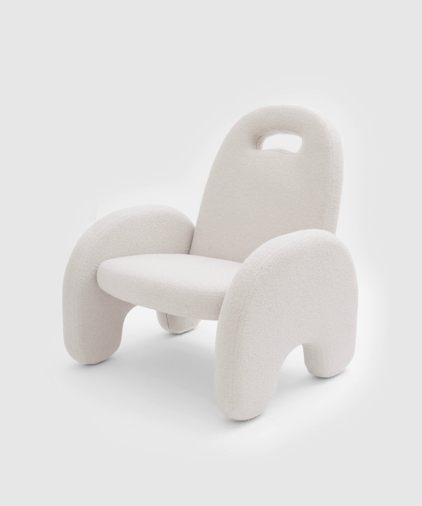 Fauteuil Potiron - bouclette blanc