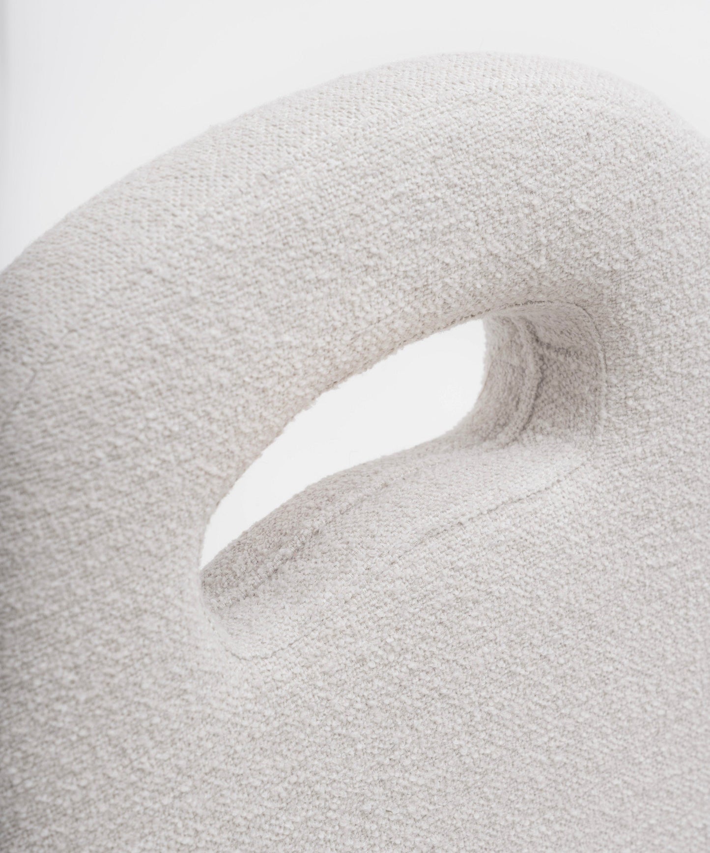 Fauteuil Potiron - bouclette blanc