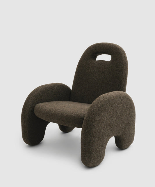 Fauteuil Potiron - bouclette brun