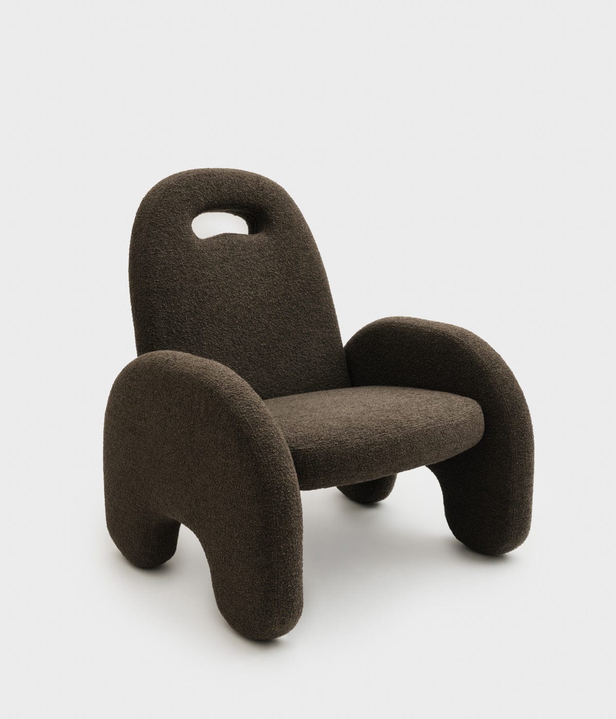 Fauteuil Potiron - bouclette brun
