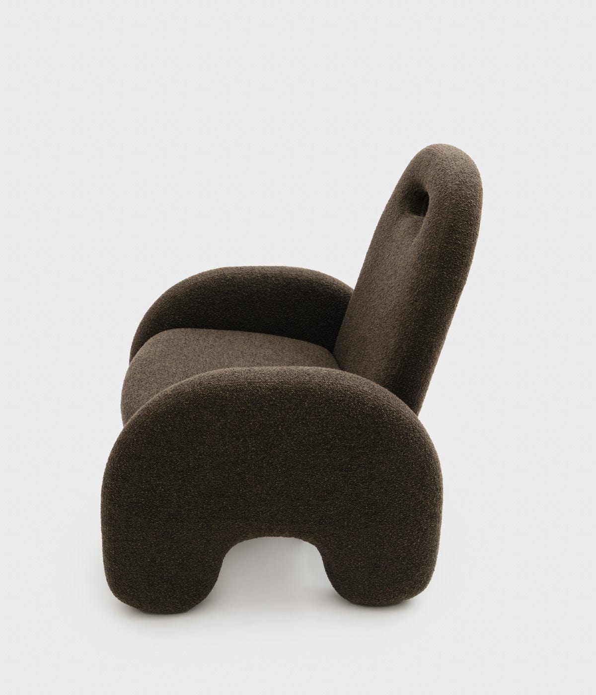 Fauteuil Potiron - bouclette brun