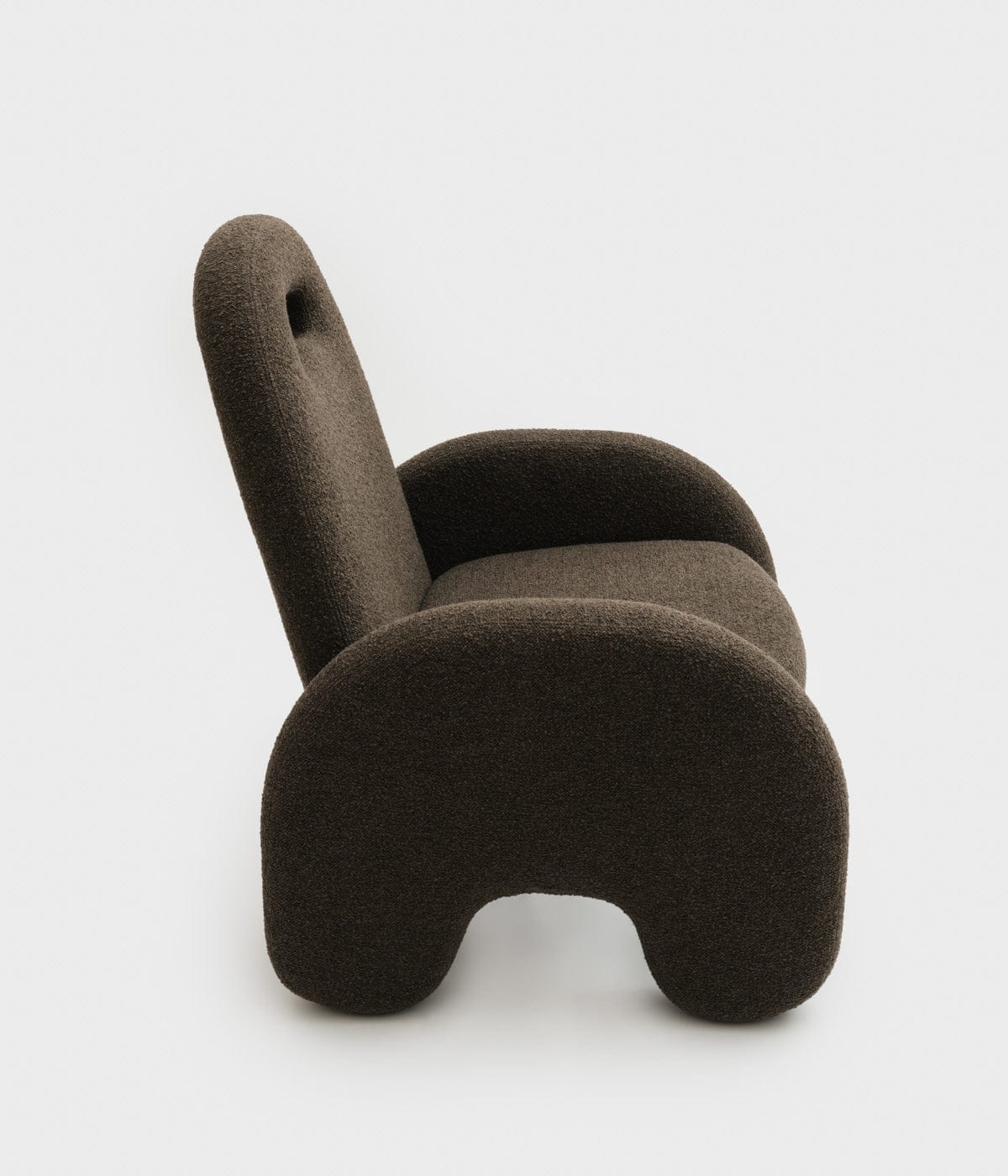Fauteuil Potiron - bouclette brun