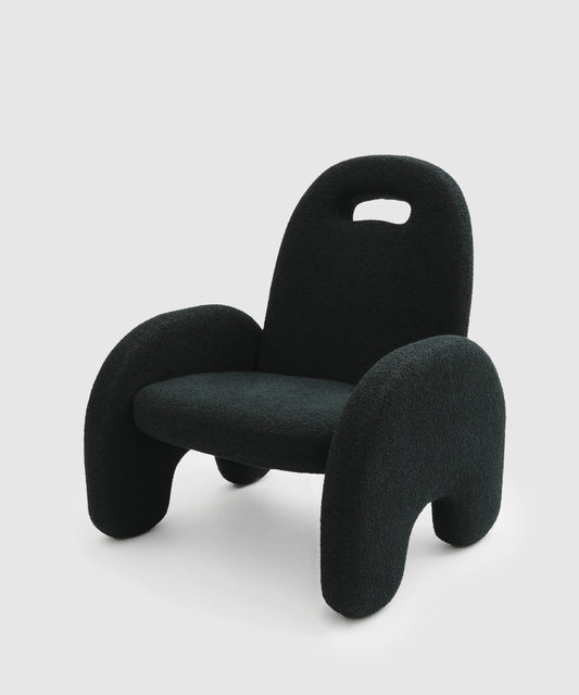 Fauteuil Potiron - bouclette noir