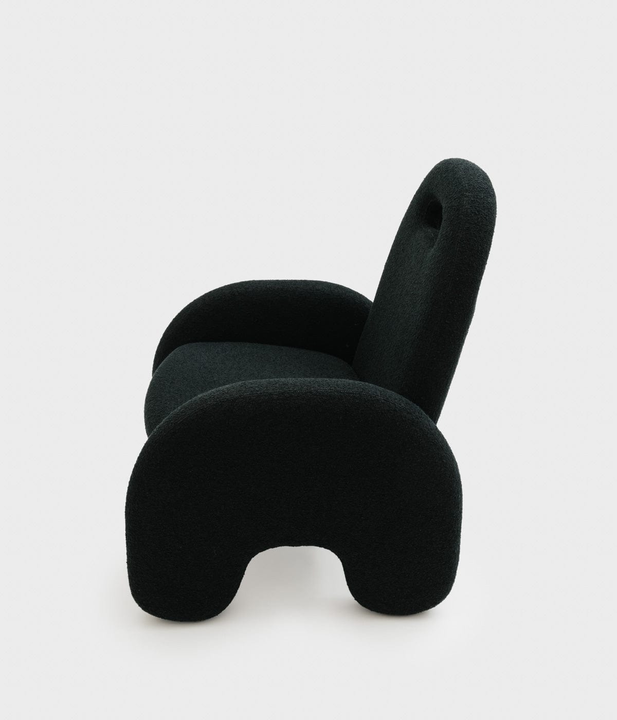 Fauteuil Potiron - bouclette noir