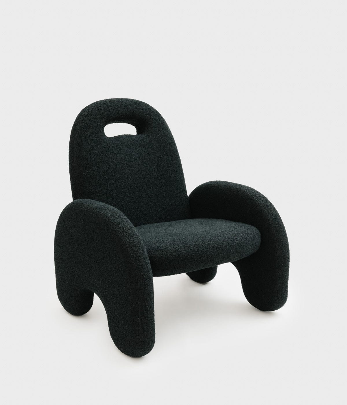 Fauteuil Potiron - bouclette noir