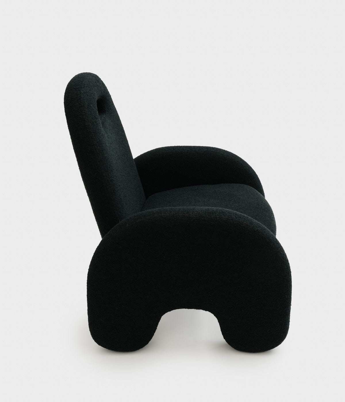 Fauteuil Potiron - bouclette noir