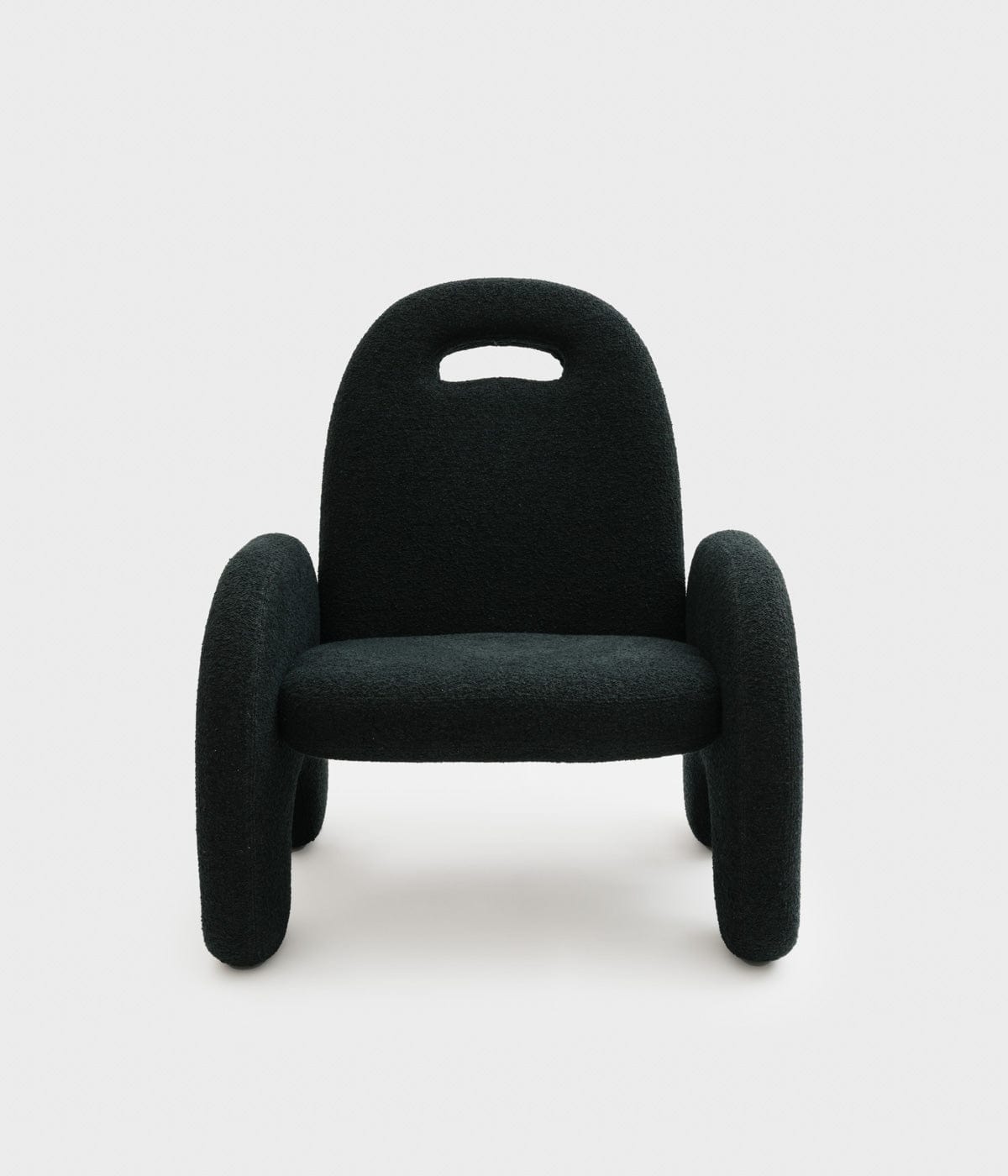 Fauteuil Potiron - bouclette noir