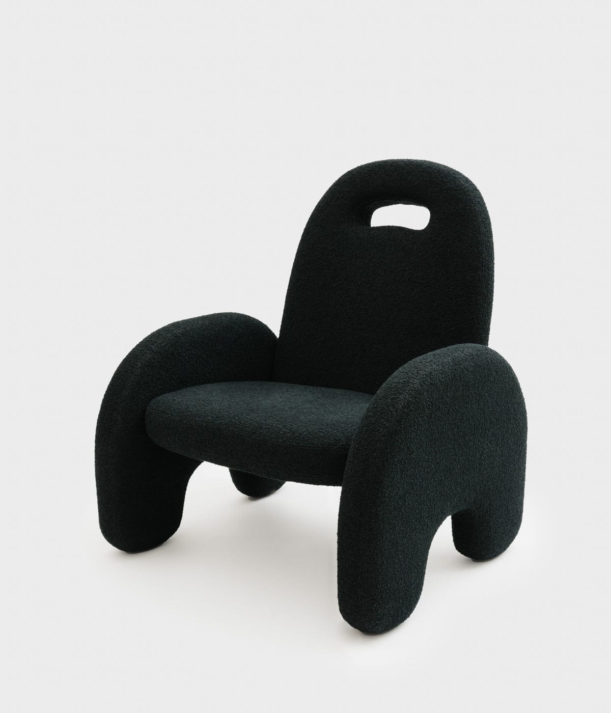 Fauteuil Potiron - bouclette noir