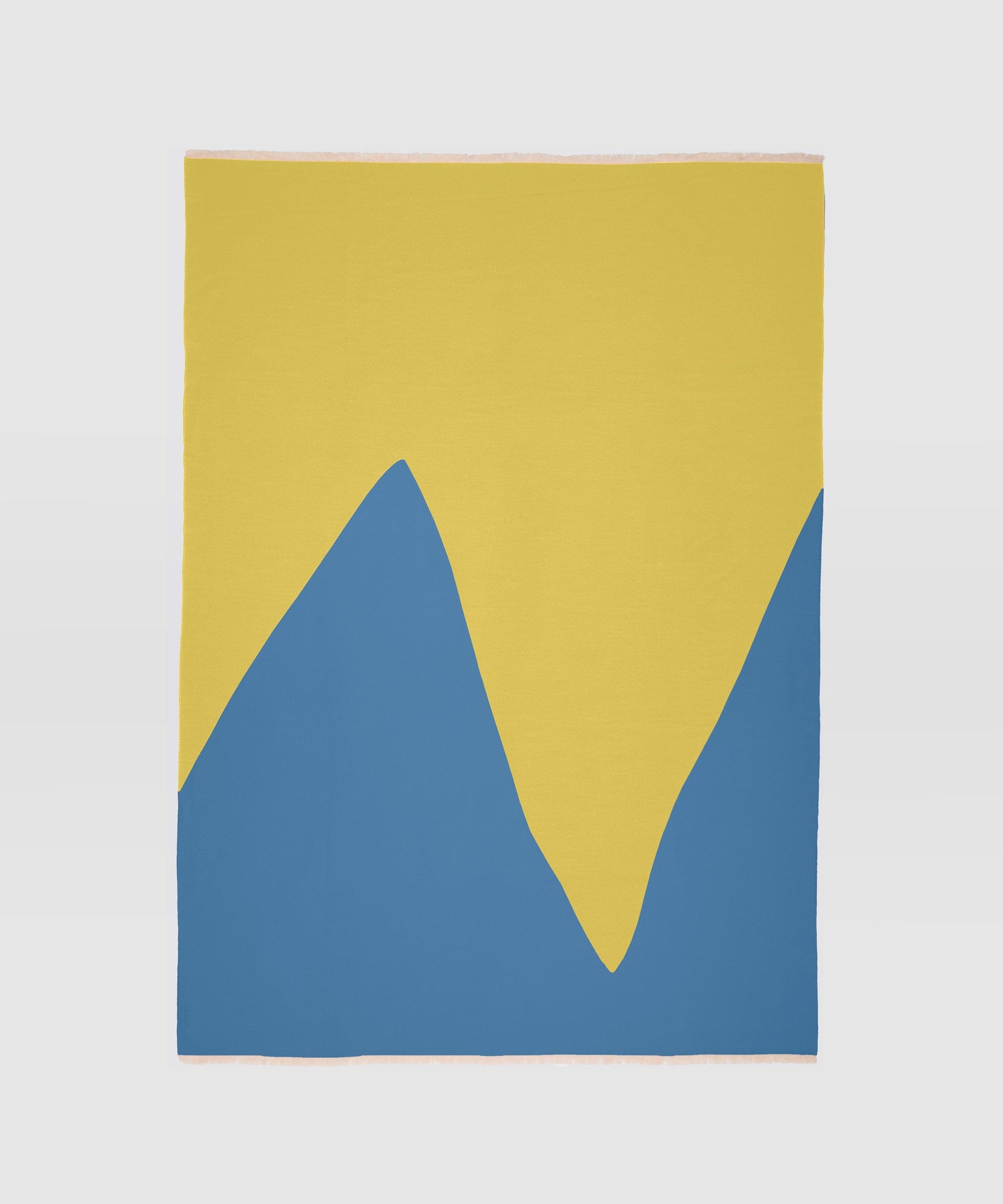 Plaid Contrepoint, bleu/ocre