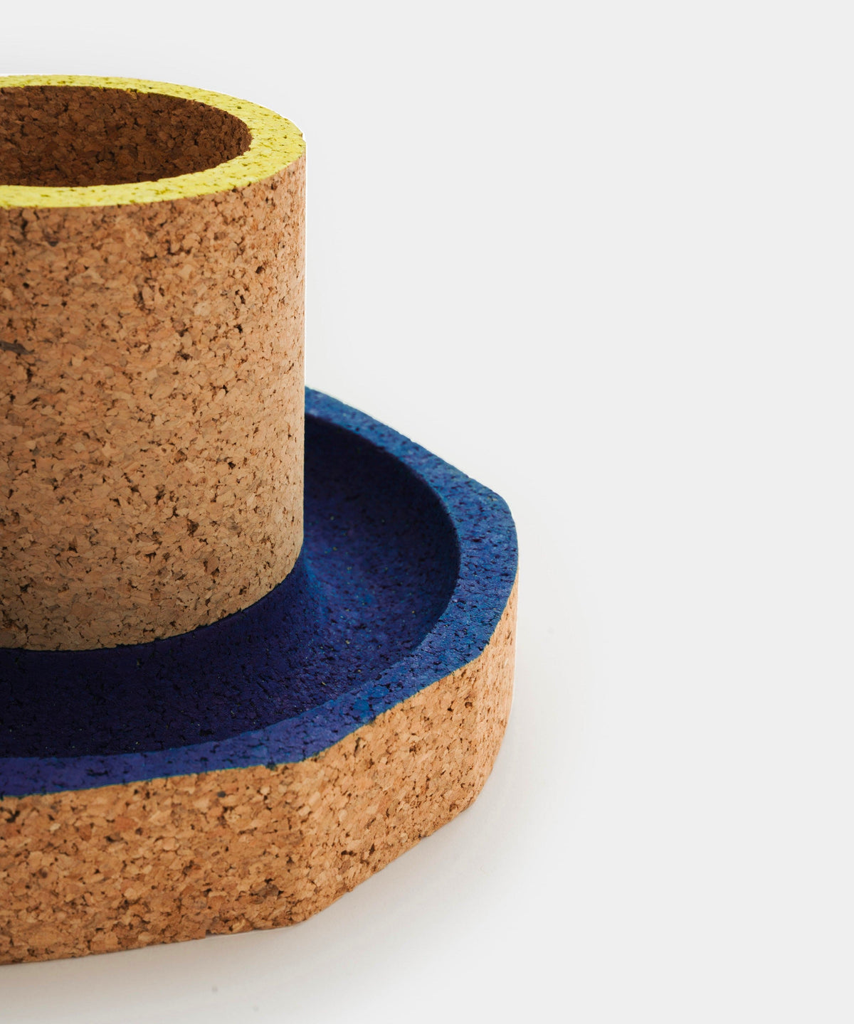 Pot à crayons Levant, bleu et jaune