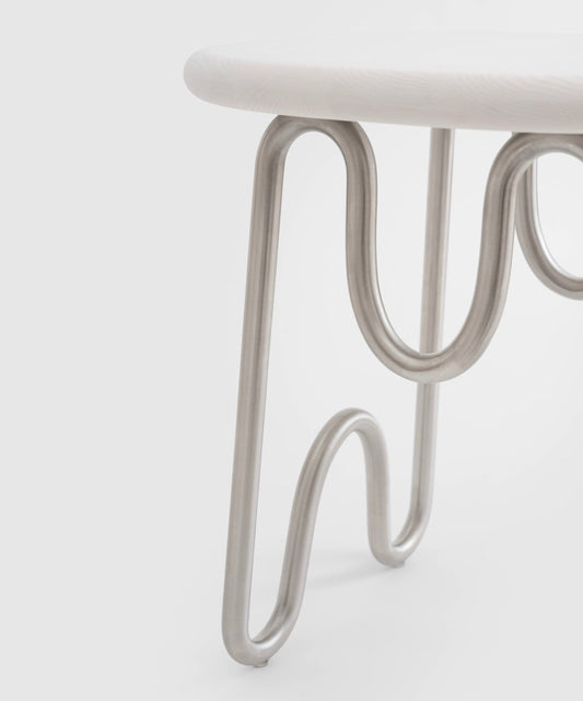 Lierre side table - stainless steel