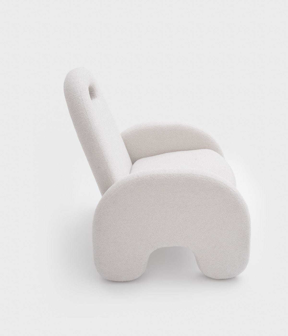 Fauteuil Potiron - bouclette blanc