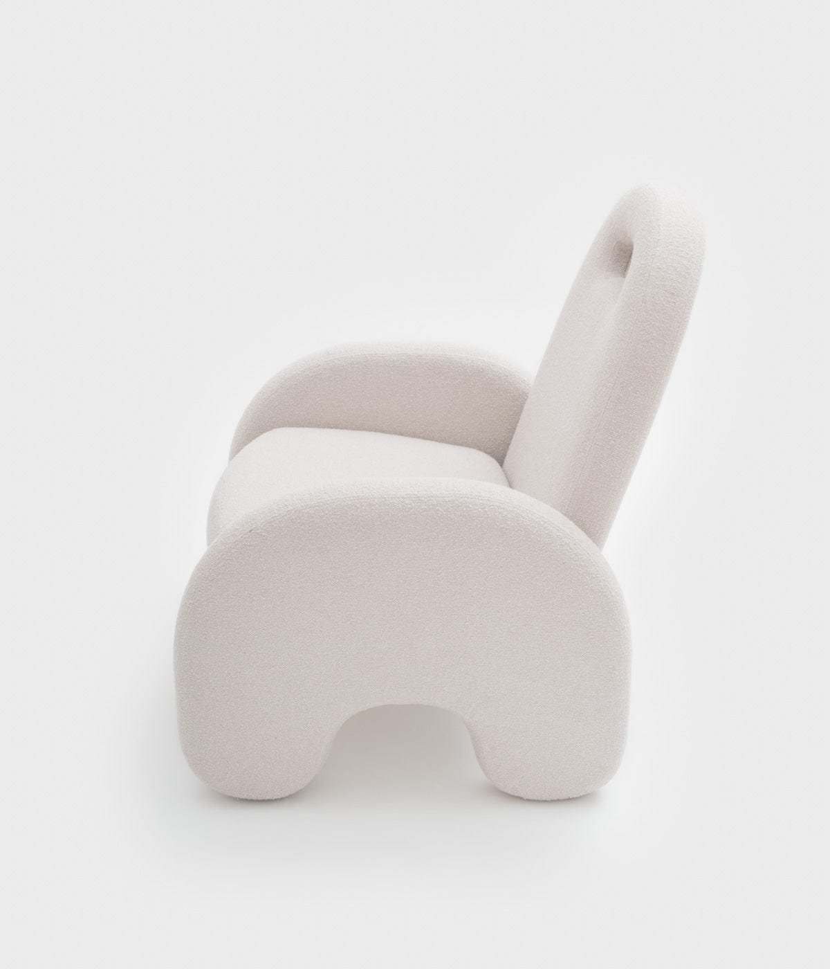 Fauteuil Potiron - bouclette blanc
