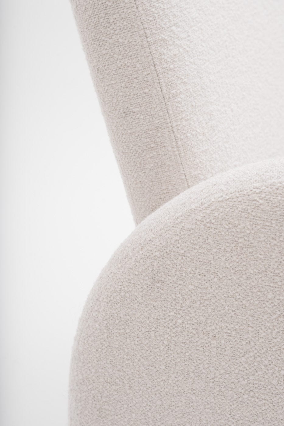 Fauteuil Potiron - bouclette blanc