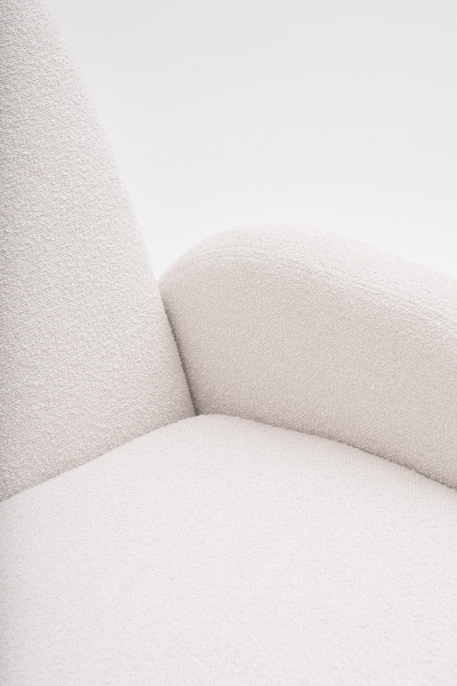 Fauteuil Potiron - bouclette blanc