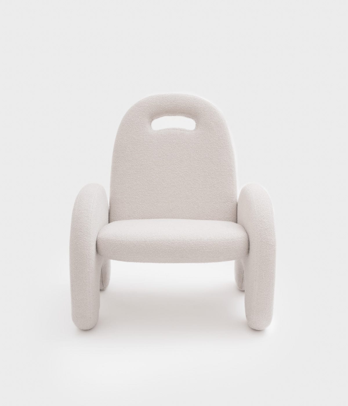Fauteuil Potiron - bouclette blanc